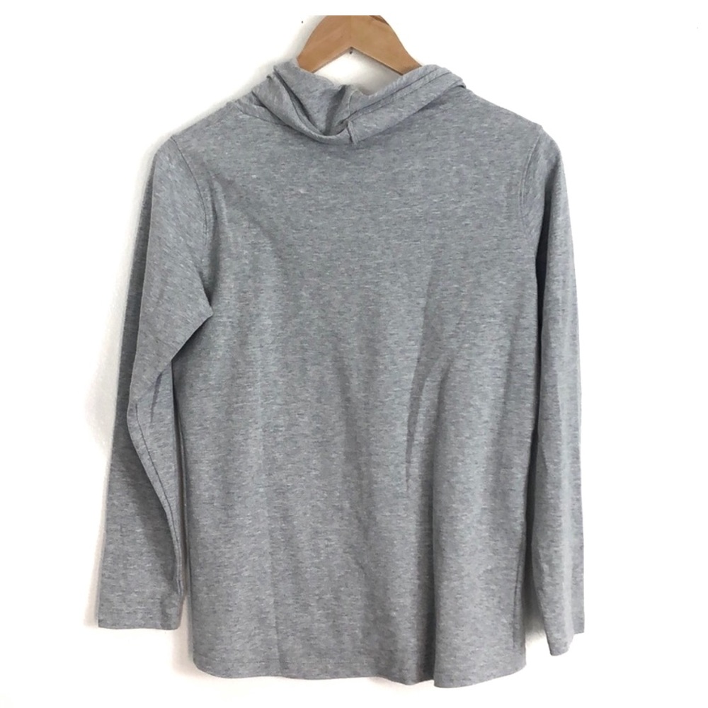 L.L Bean Gray speckled long sleeve Top sz small - Picture 2 of 3